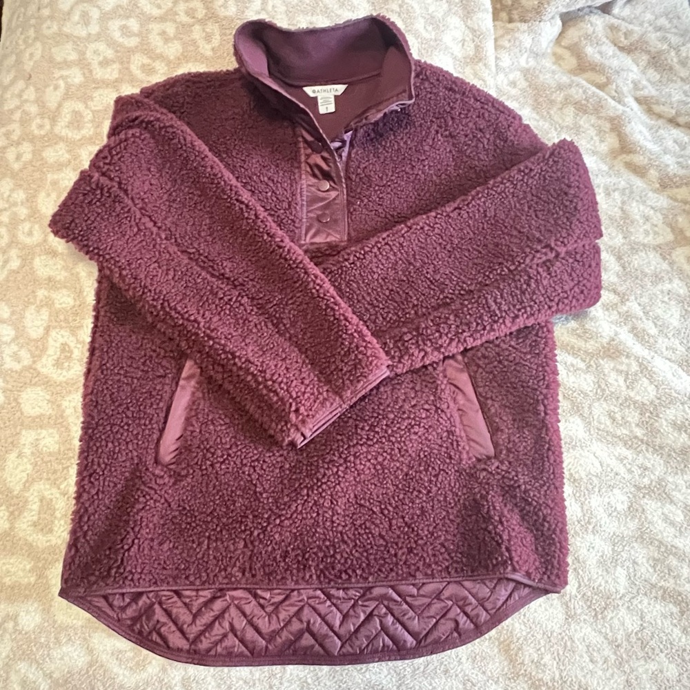 Athlete NWT Cozy Sherpa Snap Sweatshirt